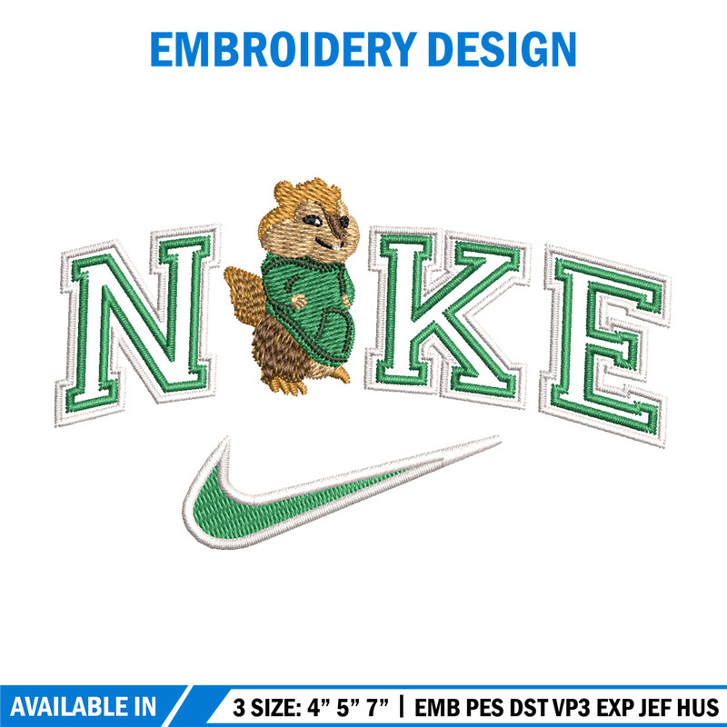 Nike x squirrel embroidery design, squirrel embroidery, Nike design, Embroidery shirt, Embroidery file,Digital download.jpg