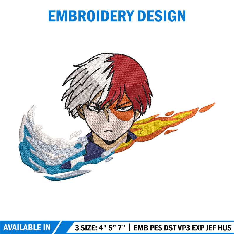 Nike x todoroki embroidery design, Mha embroidery, Nike design, Embroidery shirt, Embroidery file, Digital download.jpg