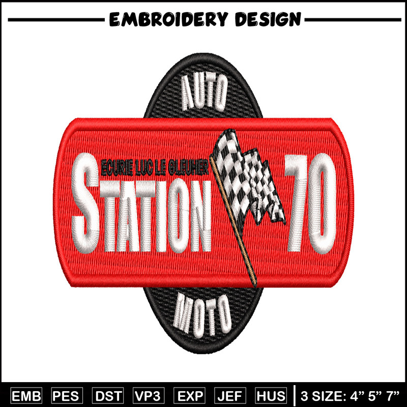Station 70 embroidery design, Station 70 embroidery, embroidery file, logo design, logo shirt, Digital download..jpg