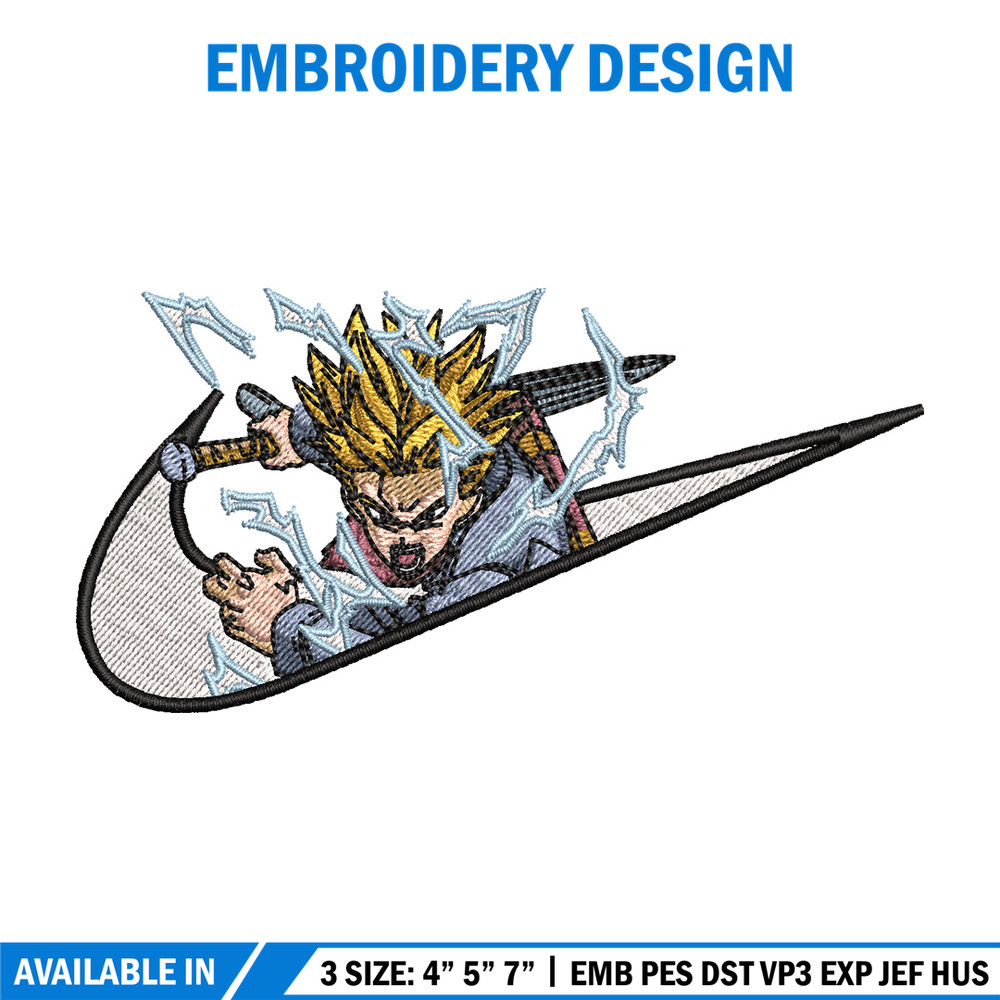 Nike x trunks embroidery design, Dragonball embroidery, Nike design, Embroidery shirt, Embroidery file, Digital download.jpg