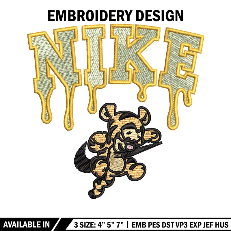 Nike x tigger embroidery design, Pooh embroidery, Nike design, Embroidery shirt, Embroidery file, Digital download.jpg