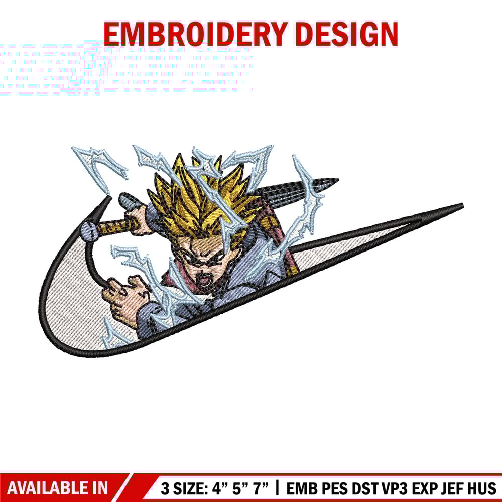 Nike x trunks embroidery design, Dragonball embroidery, Nike design, Embroidery shirt, Embroidery file, Digital download.jpg