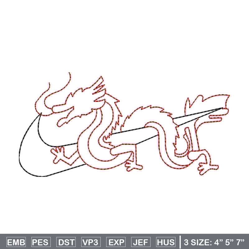 Nike x dragon asian embroidery design, Dragon embroidery, Nike design,Embroidery shirt,Embroidery file, Digital download.jpg
