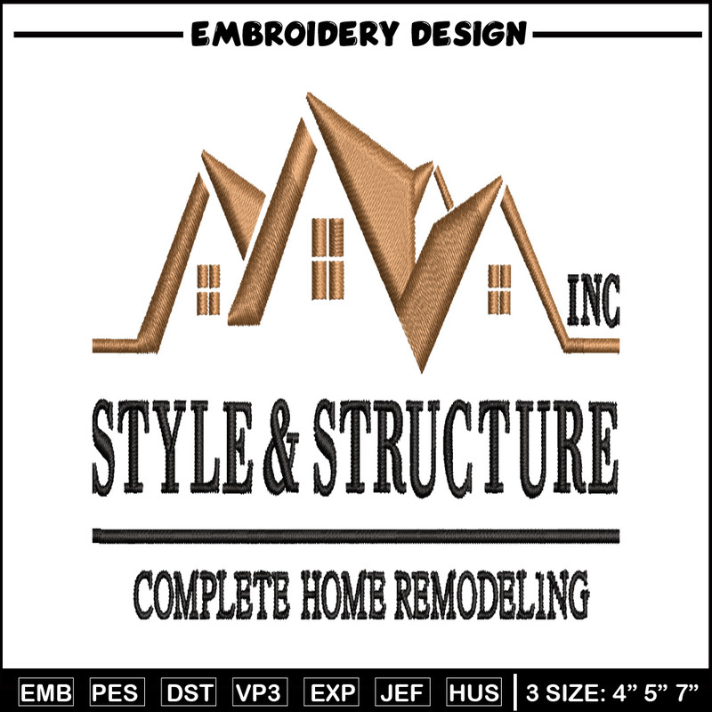 Style & Structure embroidery design, Style & Structure embroidery, logo design, embroidery file, Digital download..jpg