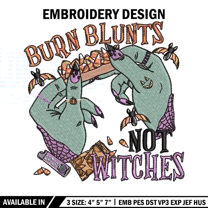 Not witches embroidery design, Horror embroidery, Embroidery file, Embroidery shirt, Emb design, Digital download.jpg