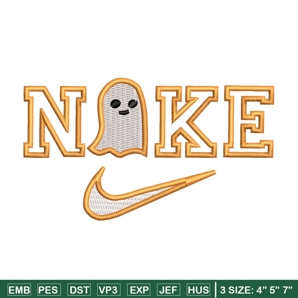 Nike x ghost horror embroidery design, Ghost embroidery, Nike design, Embroidery shirt, Embroidery file,Digital download.jpg