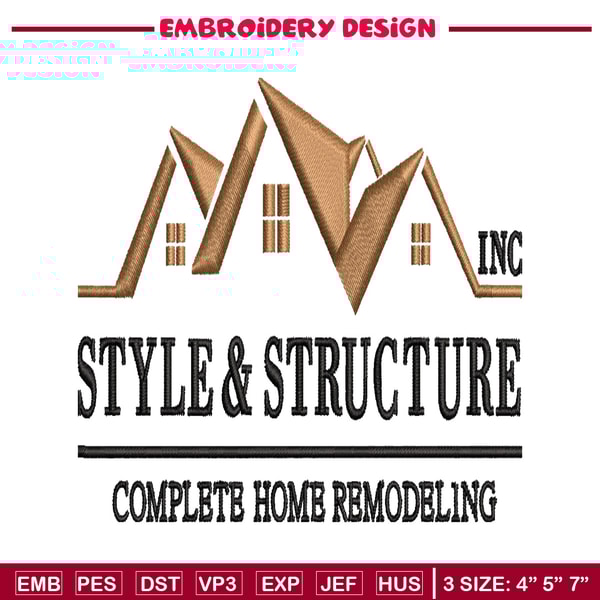 Style & Structure embroidery design, Style & Structure embroidery, logo design, embroidery file, Digital download..jpg