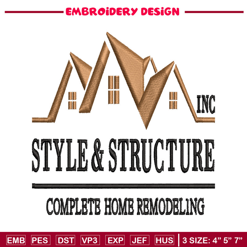 Style & Structure embroidery design, Style & Structure embroidery, logo design, embroidery file, Digital download..jpg