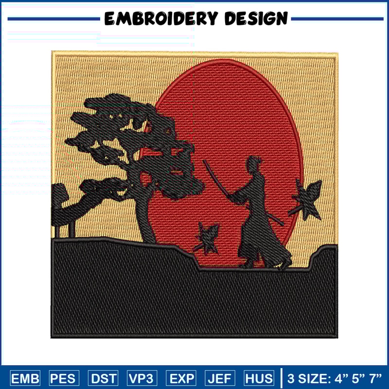 Swordsman moon embroidery design, Swordsman embroidery, embroidery file, Picture design, logo shirt, Digital download..jpg