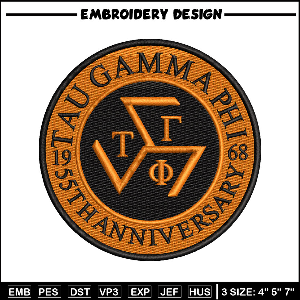 Tau Gamma Sigma embroidery design, logo embroidery, embroidery file, logo design, logo shirt, Digital download..jpg