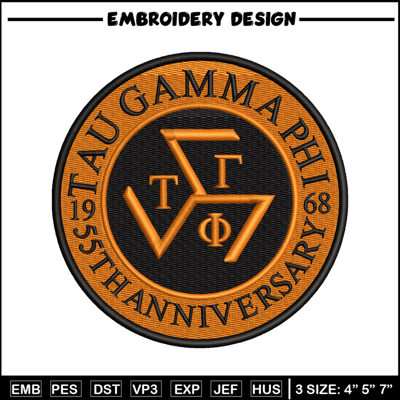Tau Gamma Sigma embroidery design, logo embroidery, embroidery file, logo design, logo shirt, Digital download..jpg