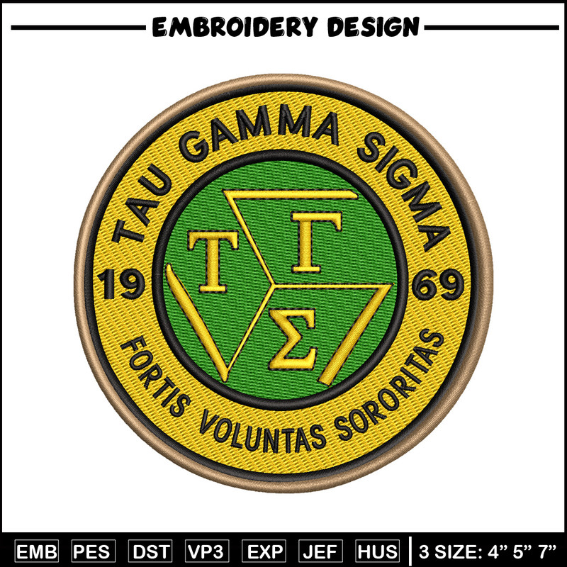 Tau Gamma Sigma embroidery design, logo embroidery, logo design, embroidery file, logo shirt, Digital download..jpg