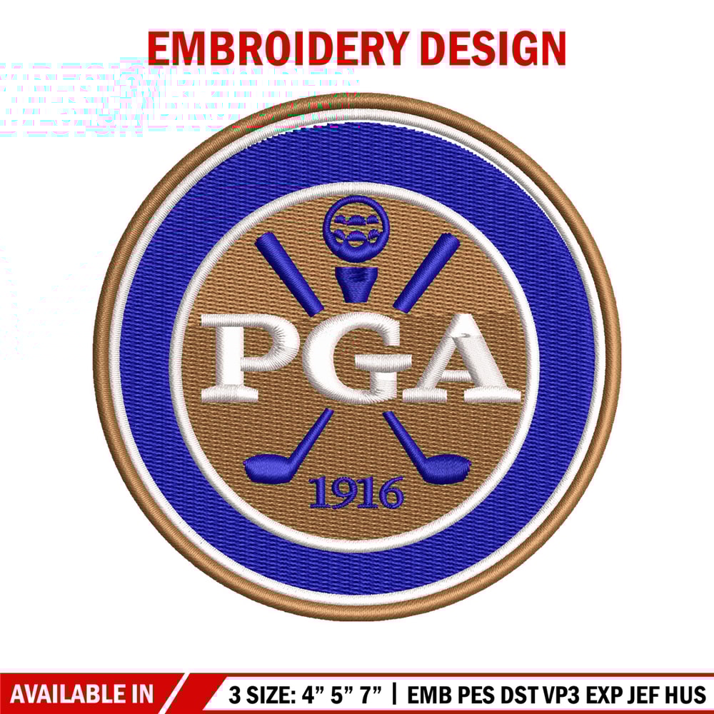 Pga Logo embroidery design, Pga Logo embroidery, logo design, embroidery file, Golf embroidery, Digital download.jpg