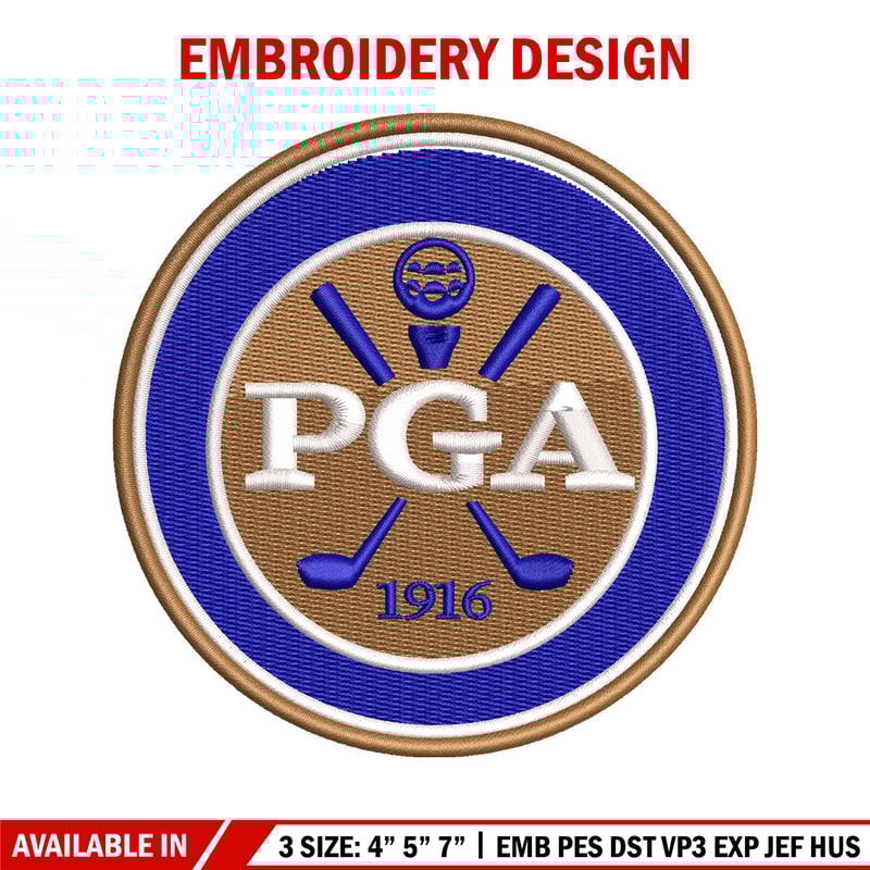 Pga Logo embroidery design, Pga Logo embroidery, logo design, embroidery file, Golf embroidery, Digital download.jpg
