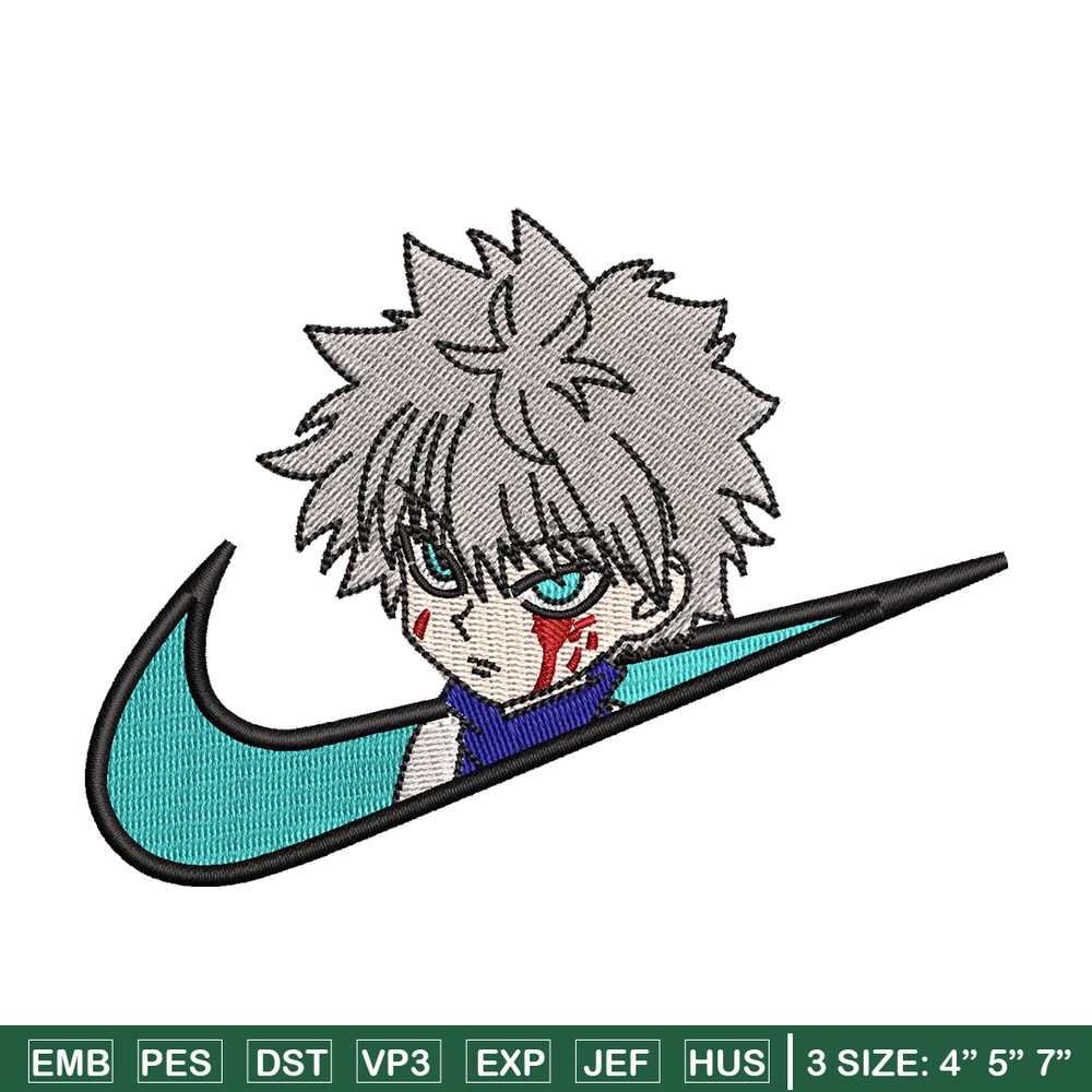 Nike x killua embroidery design, Hxh embroidery, Nike design, Embroidery shirt, Embroidery file,Digital download.jpg