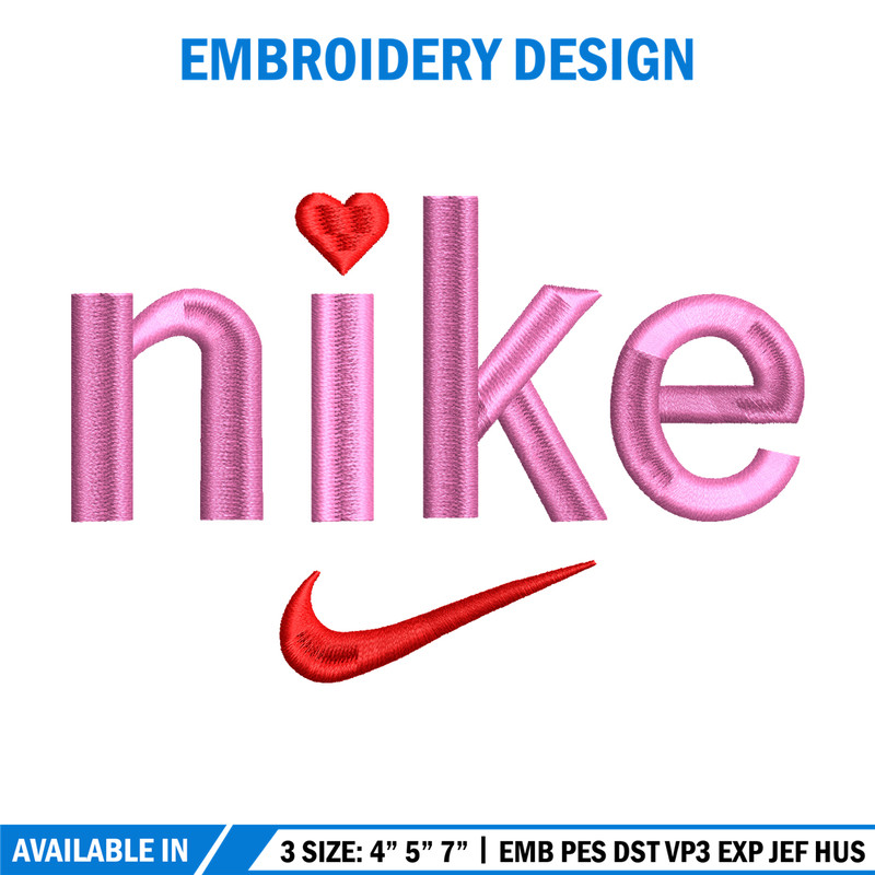 Pink Nike embroidery design, Pink Nike embroidery, Nike design, Embroidery shirt, logo shirt, Digital download..jpg