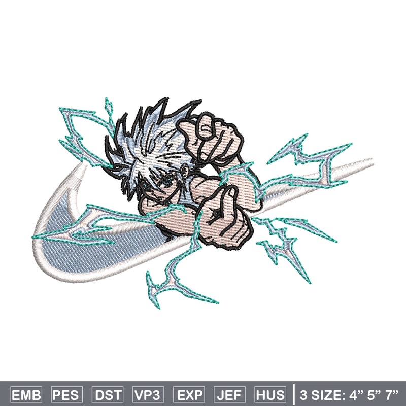 Nike x killua embroidery design, Hxh embroidery, Nike design, Embroidery shirt, Embroidery file, Digital download.jpg