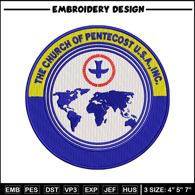The Church of Pentecost embroidery design, logo embroidery, logo design, embroidery file, logo shirt, Digital download..jpg