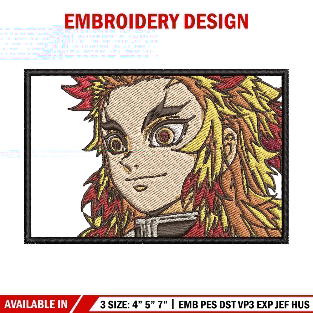 Rengoku embroidery design, Rengoku embroidery, Embroidery shirt, Embroidery file, Anime design, Digital download.jpg