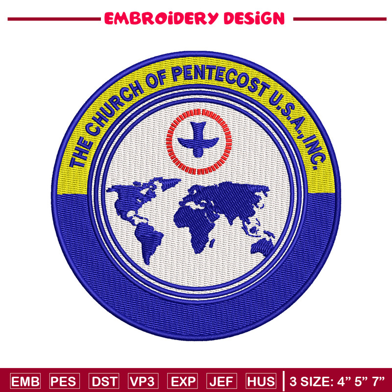 The Church of Pentecost embroidery design, logo embroidery, logo design, embroidery file, logo shirt, Digital download..jpg