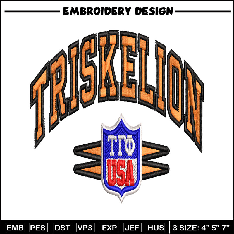 Triskelion logo embroidery design, Triskelion embroidery, logo design, embroidery file, logo shirt, Digital download..jpg