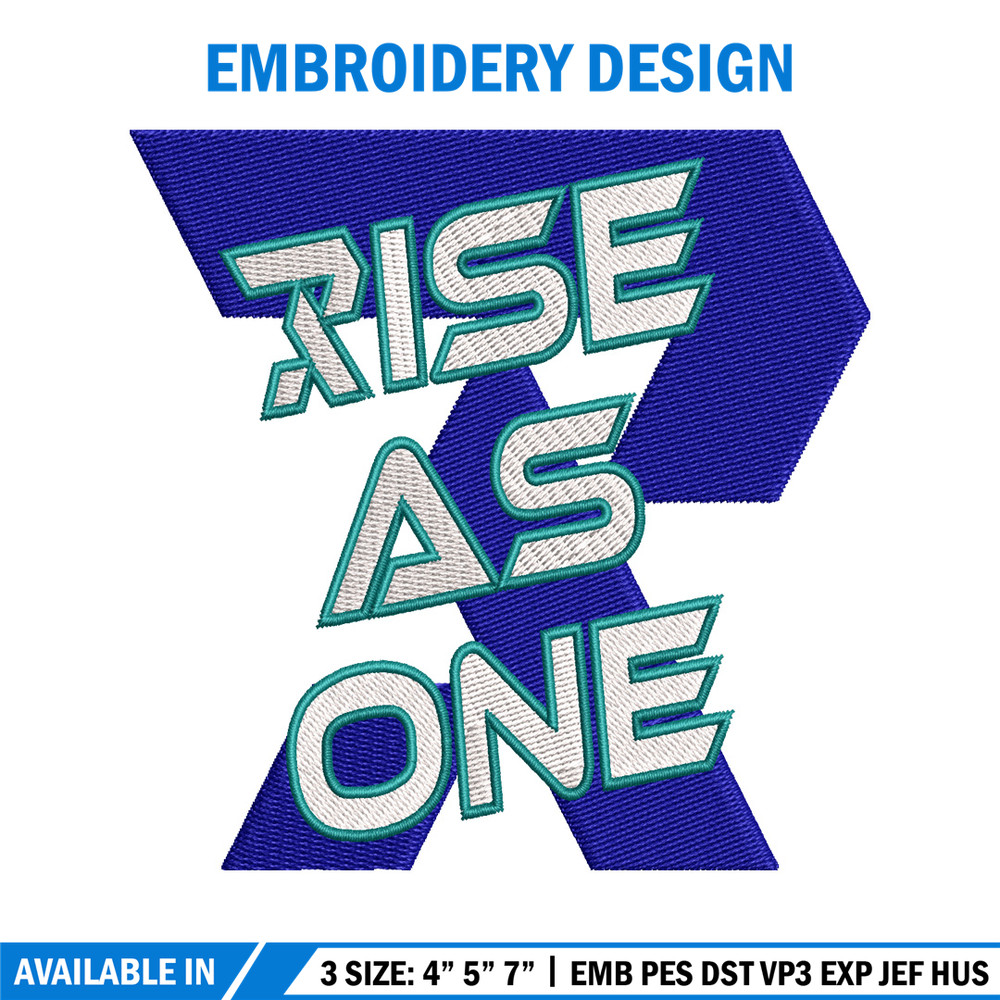 Rise As One embroidery design, Rise As One embroidery, logo design, embroidery file, logo shirt, Digital download..jpg