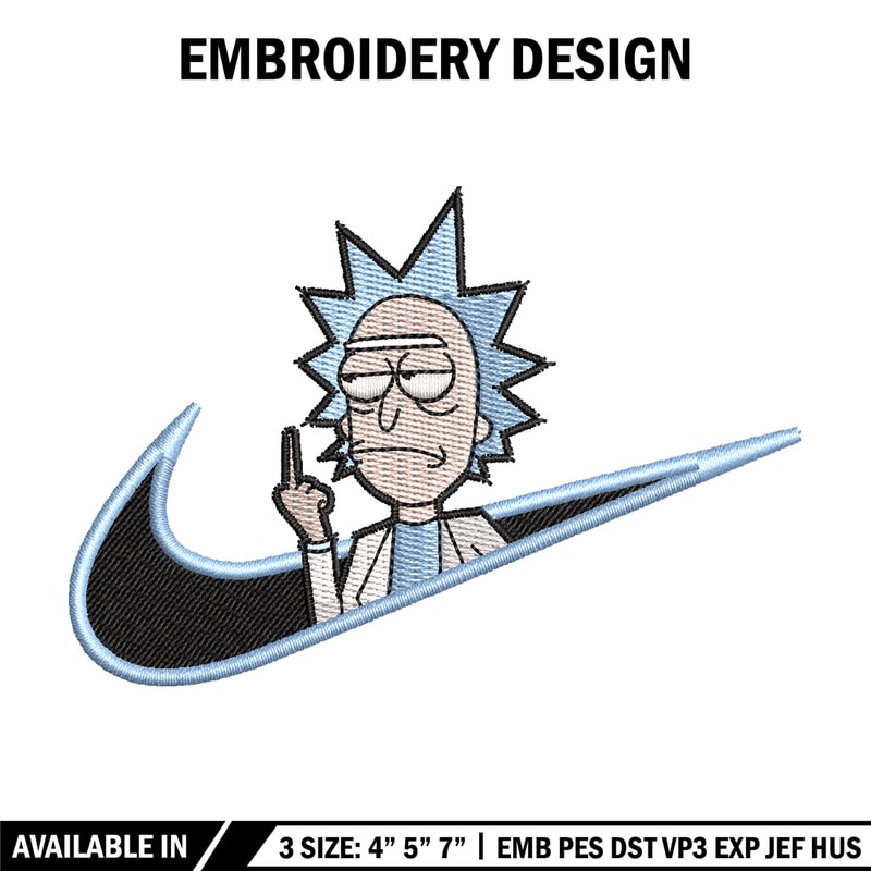 Rick x nike embroidery design, Rick embroidery, Nike design, Embroidery shirt, Embroidery file, Digital download.jpg