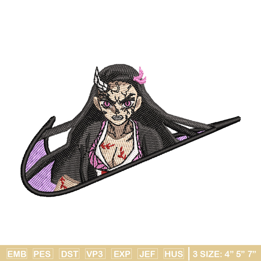 Nike x nezuko embroidery design, Nezuko embroidery, Nike design, Embroidery shirt, Embroidery file, Digital download.jpg