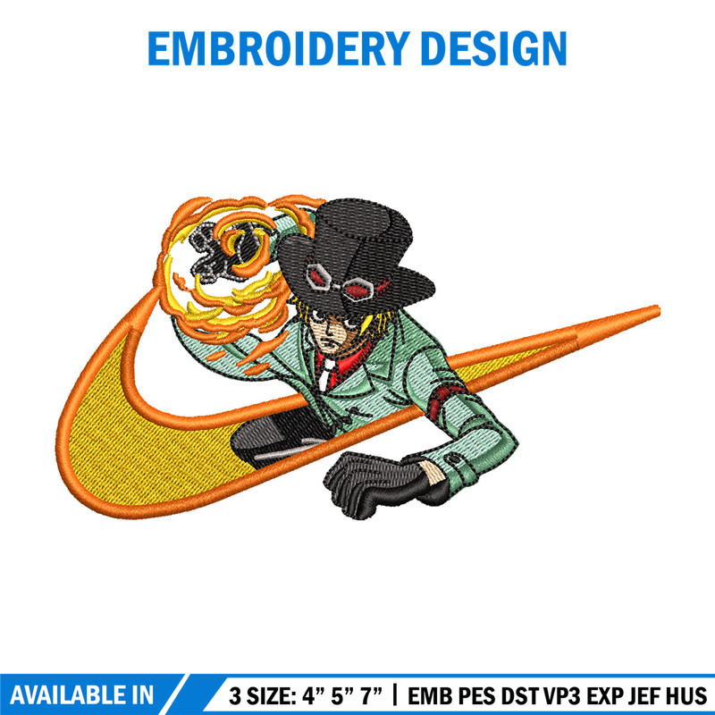 Sabo nike embroidery design, One piece embroidery, Nike design, Embroidery shirt, Embroidery file, Digital download.jpg