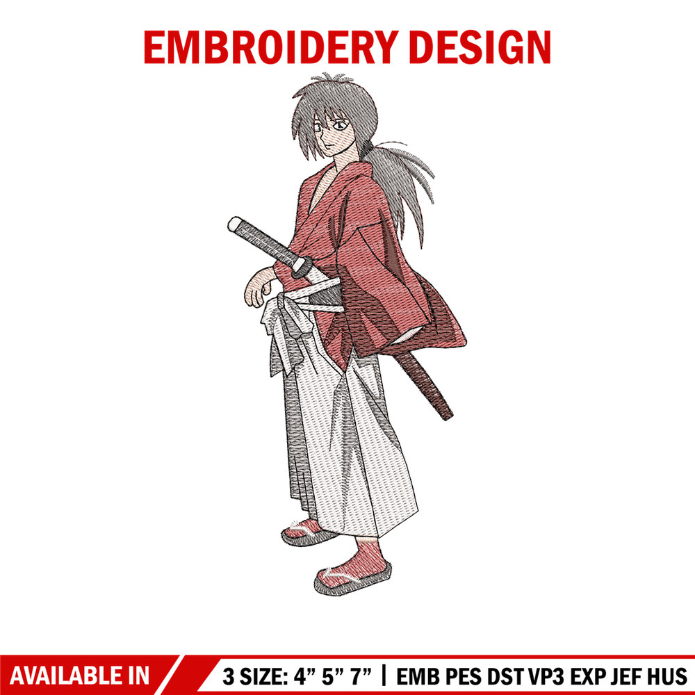 Rurouni Kenshin embroidery design, Rurouni Kenshin embroidery, logo design, Embroidery shirt, Instant download.jpg