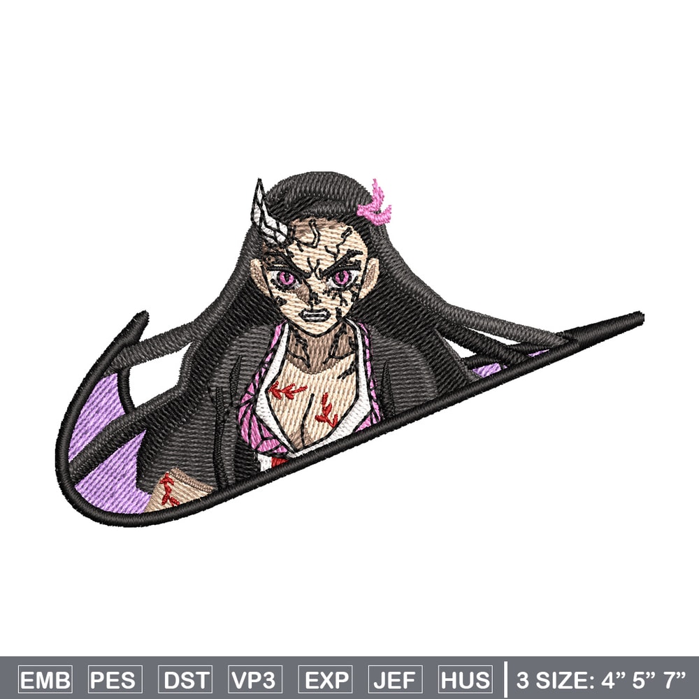 Nike x nezuko embroidery design, Nezuko embroidery, Nike design, Embroidery shirt, Embroidery file, Digital download.jpg