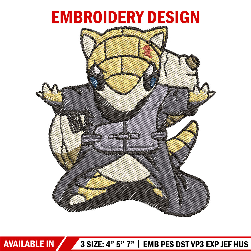 Sandshrew embroidery design, Pokemon embroidery, Anime design, Embroidery file, Digital download, Embroidery shirt.jpg