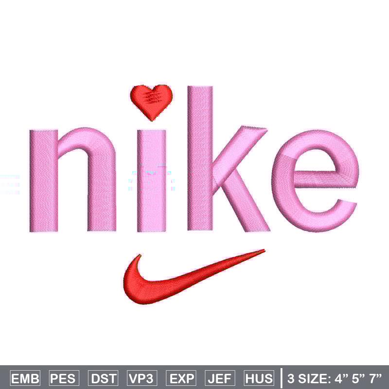 Nike x pink embroidery design, Nike embroidery, Nike design, Embroidery shirt, Embroidery file, Digital download.jpg