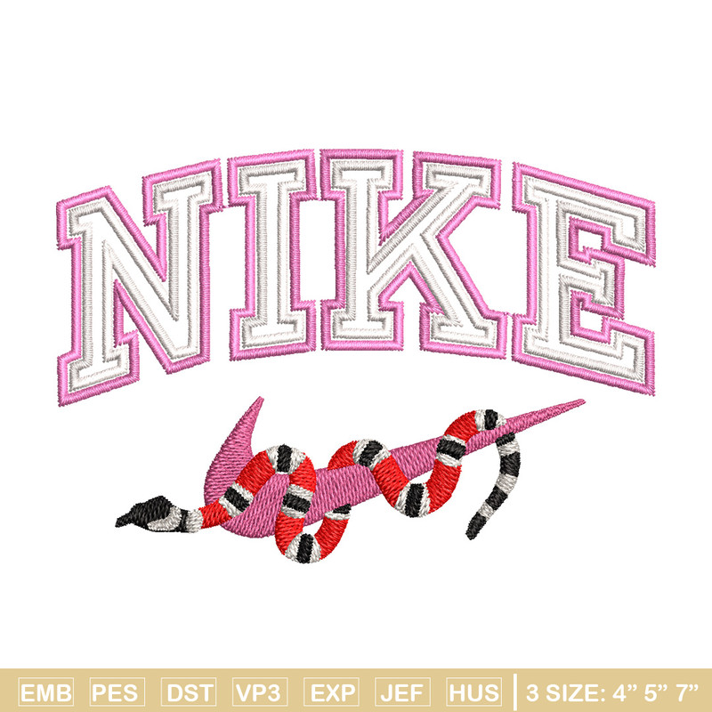 Nike x snake embroidery design, Snake embroidery, Nike design, Embroidery shirt, Embroidery file, Digital download.jpg