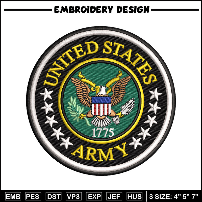 United States Army embroidery design, United States Army embroidery, logo design, embroidery file, Digital download..jpg