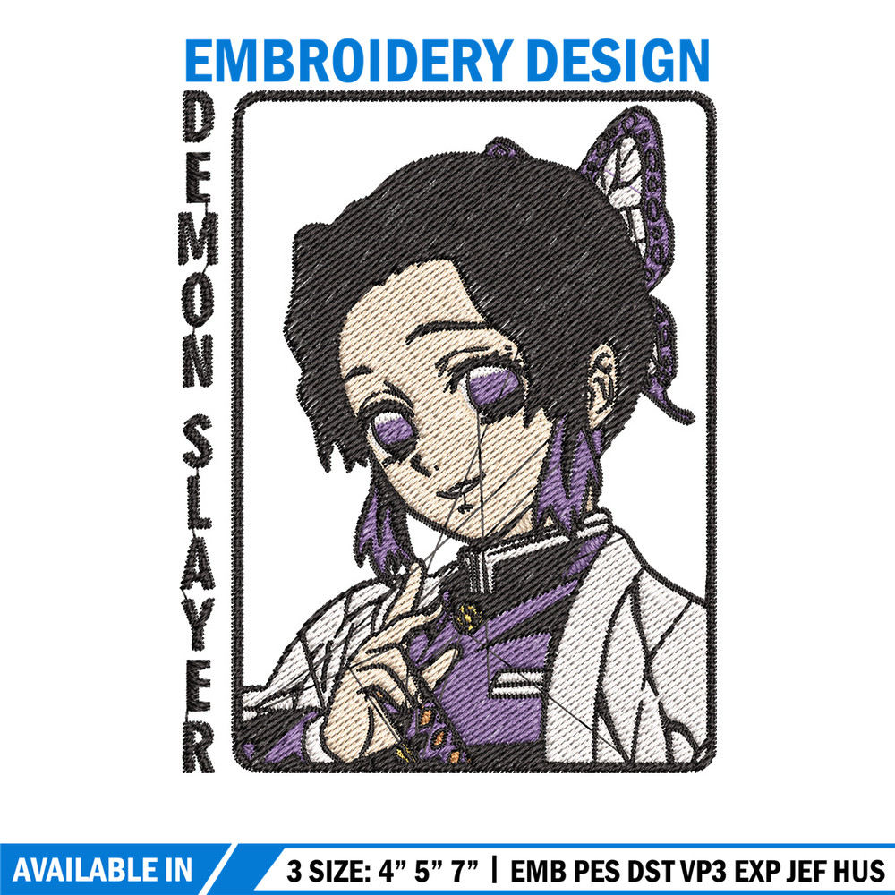 Shinobu frame embroidery design, Shinobu embroidery, Anime design, Embroidery shirt, Embroidery file, Digital download.jpg