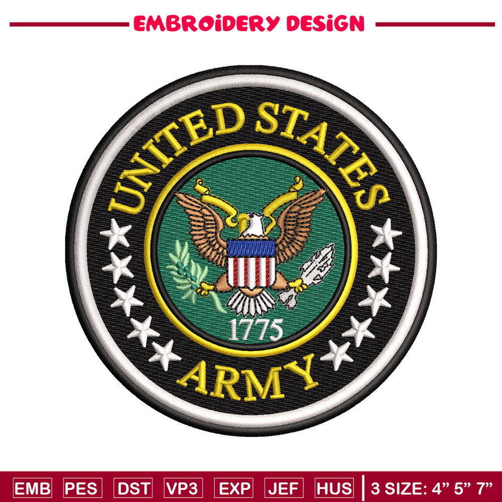 United States Army embroidery design, United States Army embroidery, logo design, embroidery file, Digital download..jpg