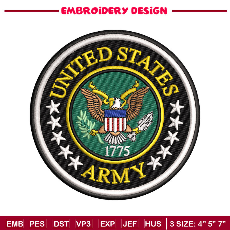 United States Army embroidery design, United States Army embroidery, logo design, embroidery file, Digital download..jpg