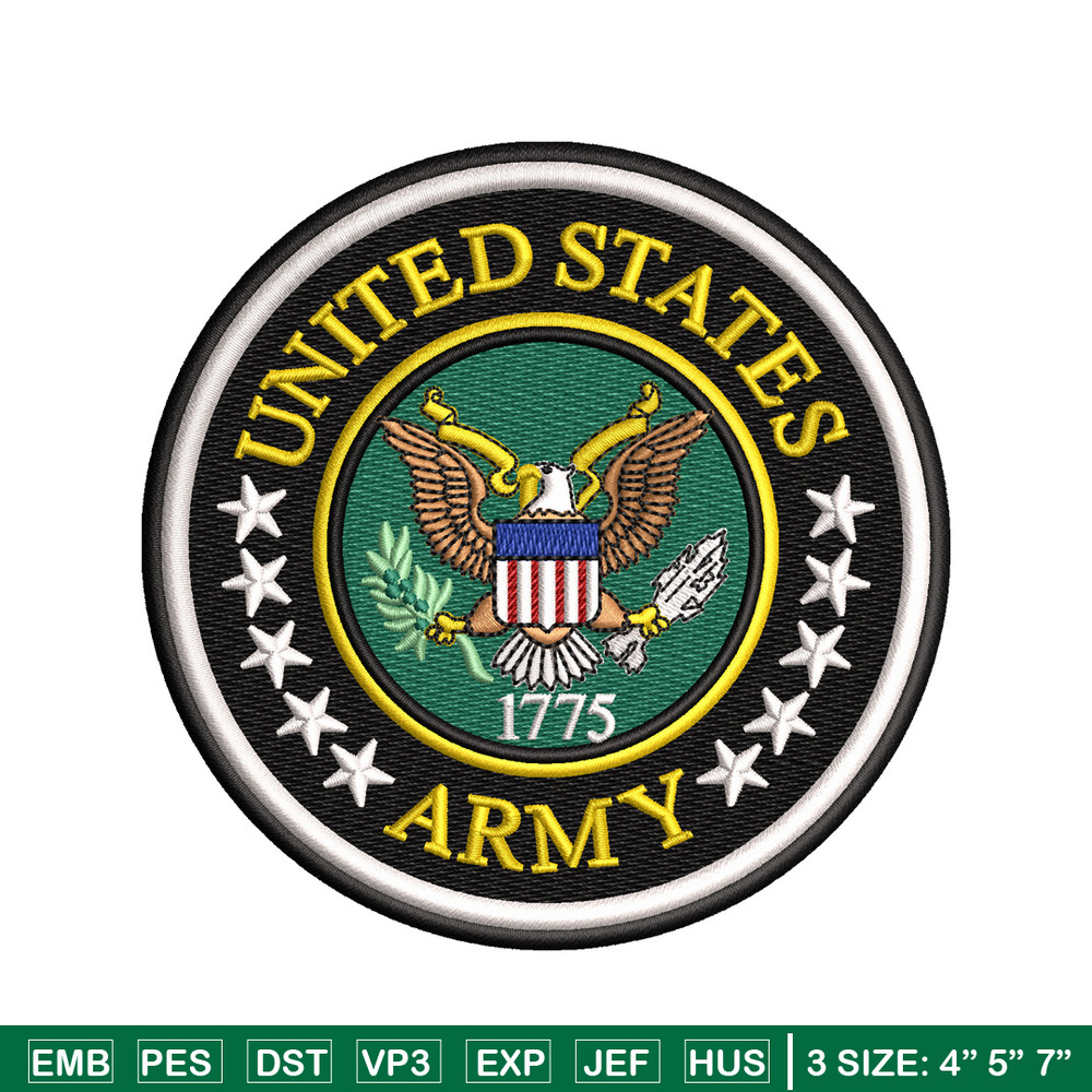 United States Army embroidery design, United States Army embroidery, logo design, embroidery file, Digital download..jpg