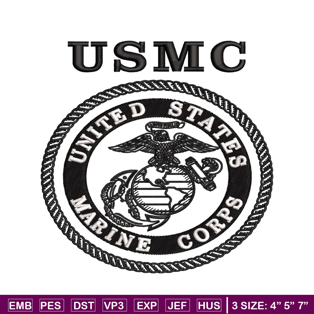 United States Marine Corps embroidery design, logo embroidery, logo design, embroidery file, Digital download..jpg