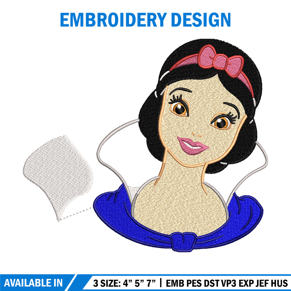 Snow white embroidery design, Disney embroidery, Emb design, Embroidery shirt, Embroidery file, Digital download.jpg