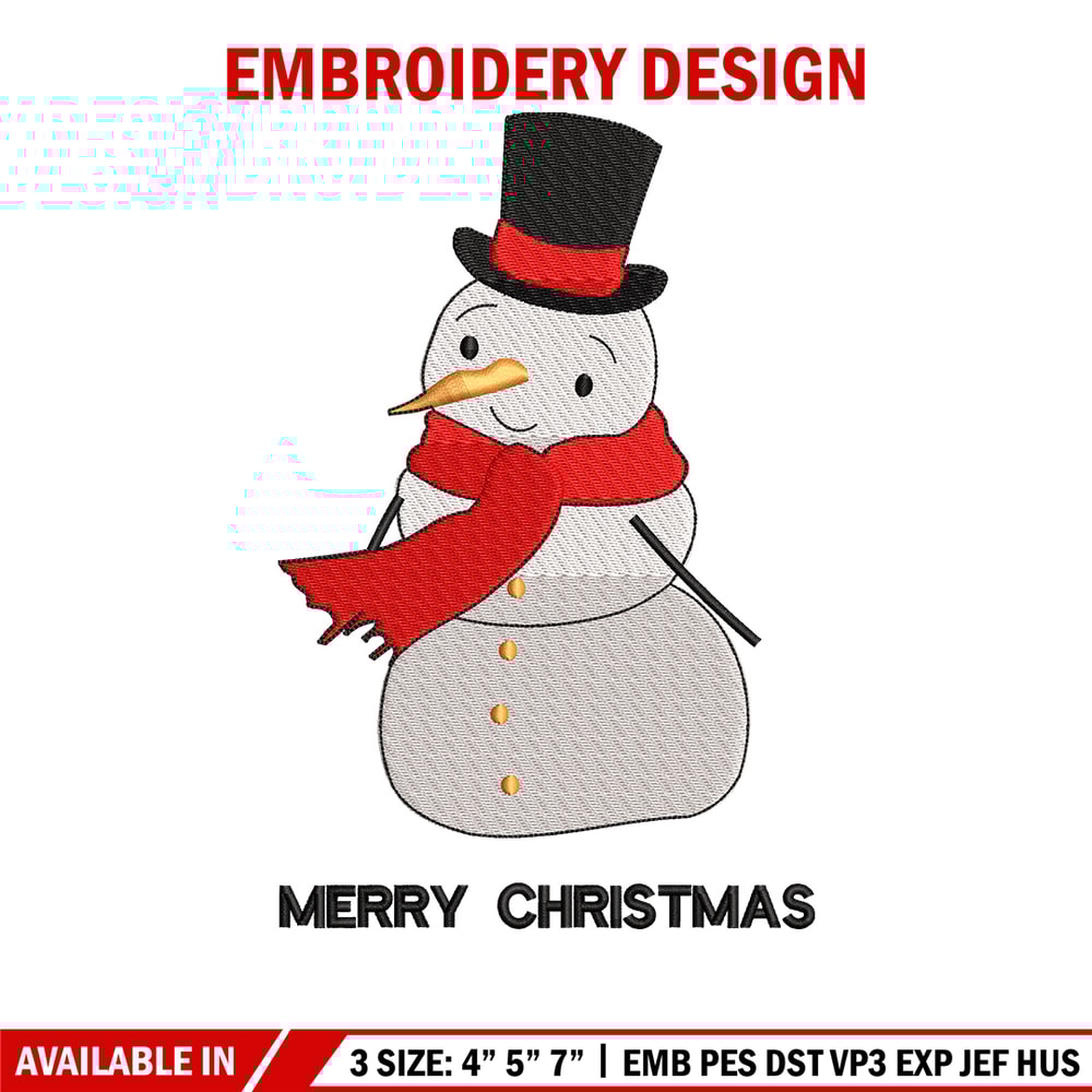 Snow man embroidery design, Chrismas embroidery, Emb design, Embroidery shirt, Embroidery file, Digital download.jpg