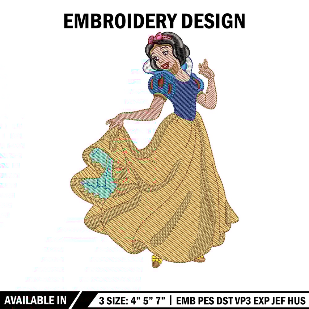 Snow white embroidery design, Disney embroidery, Embroidery file, Embroidery shirt, Emb design, Digital download.jpg