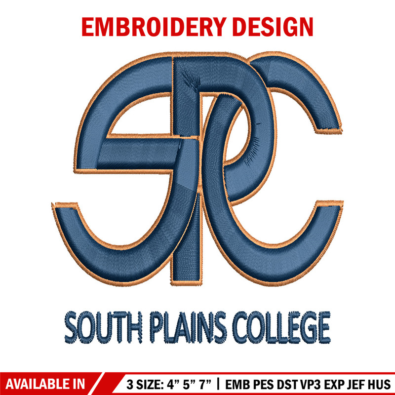 South Plains College embroidery design, South Plains College embroidery, logo Sport, Sport embroidery, NCAA embroidery..jpg