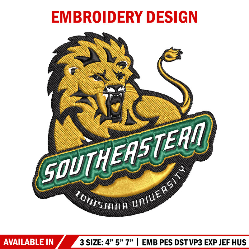 Southeastern Louisiana Lions embroidery design, Southeastern Louisiana Lions embroidery, logo Sport, NCAA embroidery..jpg