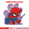 Spaiderman chibi logo embroidery design, Spaiderman chibi embroidery, Embroidery shirt, logo design, Instant download.jpg