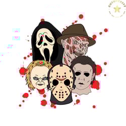 horror characters chucky friends svg cutting digital file