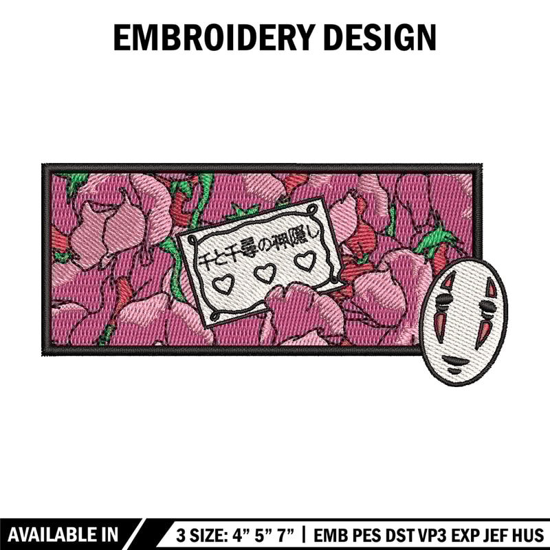 Spirited Away embroidery design, Ghibli embroidery, Anime design, Embroidery shirt, Embroidery file, Digital download.jpg
