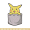 Pikachu bag embroidery design, Pokemon embroidery, Anime design, Embroidery file, Digital download, Embroidery shirt.jpg