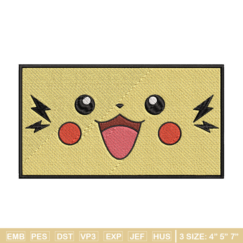 Pikachu frame embroidery design, Pokemon embroidery, Anime design, Embroidery file, Digital download, Embroidery shirt.jpg